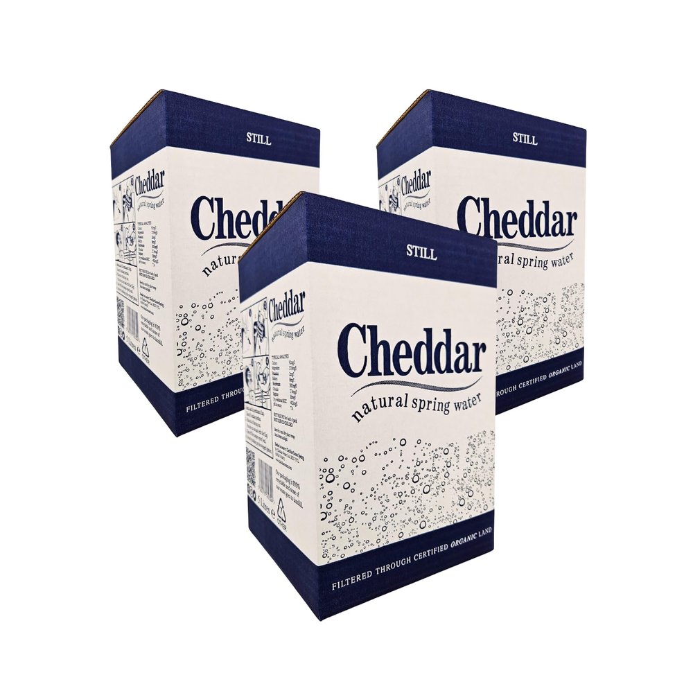 Cheddar Natural Spring Water 5L Fridge Pack Still Water (3 Pack), Drawn from Soil Association Certified Organic Land
