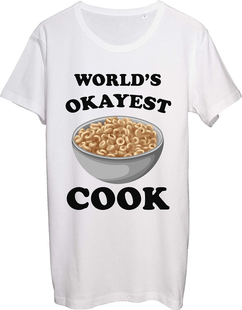 World's Okayest Cook Cereal Bowl Men's T-Shirt bnft Small White