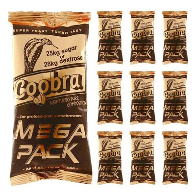 10 x Coobra Mega Pack 100L - Turbo Yeast, Vodka Yeast, Yeast for Mash