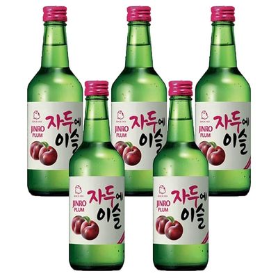 Jinro Plum Flavour Soju 350ml 13% Alc. / Vol(Pack of 5)