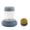 Soap Dispensing Palm Brush Set,Multifunctional Cleaning Dish Brush with Handle, Kitchen Home Gadgets Give Away 3pcs Wire Balls (Style B) view 1
