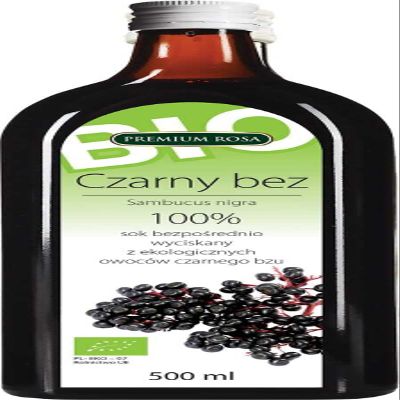 Black Elderberry Juice 100% BIO Sugar-Free 500ml Premium Rosa