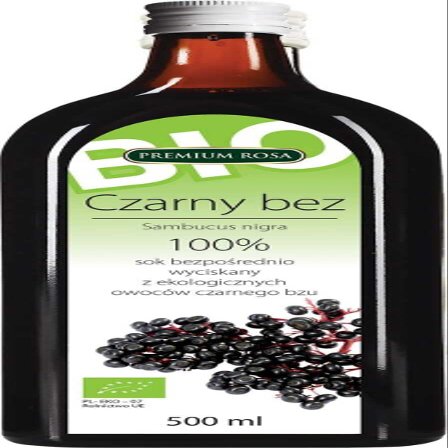 Black Elderberry Juice 100% BIO Sugar-Free 500ml Premium Rosa