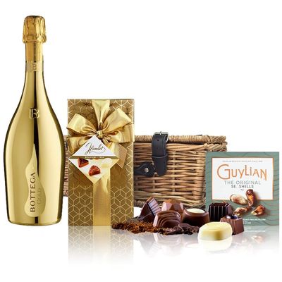 Bottega Gold Prosecco And Chocolates Hamper 75cl 11% abv