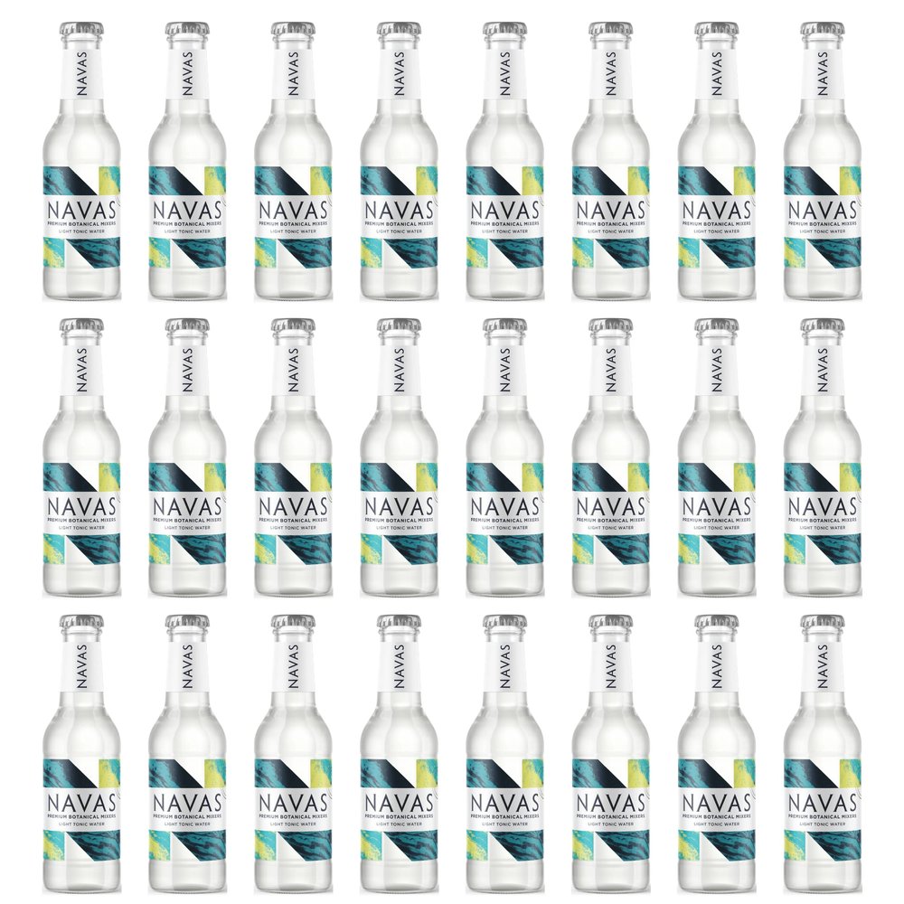 Navas Premium Light Tonic Water - 24 x 200ml - made with Cornish Spring Water
