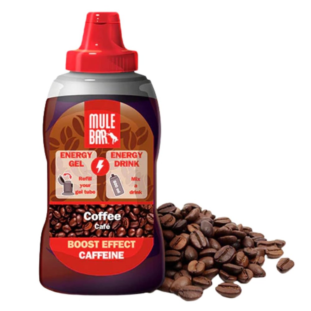 Eco-refill 12 energy gels Mulebar Coffee - 444g - Vegan - Gluten Free - 100mg caffeine - Diualble - 6 liters of drink
