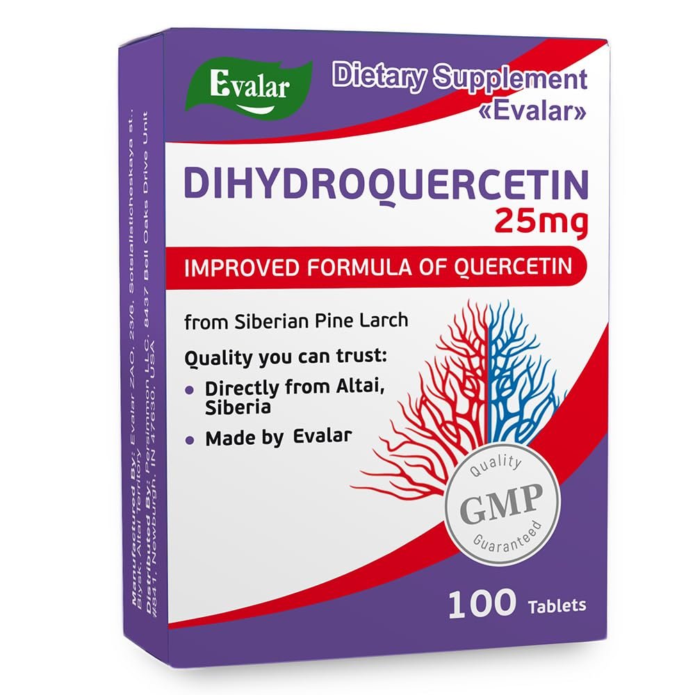 Evalar Dihydro Quercetin Siberian Pine Larch Bioflavonoid 100 Tabs