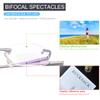 Rimless Clear Bifocal Reading Glasses Blue Light Blocking Readers for Men and Women Unisex Spring Hinge Eyewear Far and Near Dual-Use Lightweight Magnifying Anti Glare Reduce Eyestrain Eyeglasses view 2