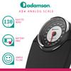 Adamson A24 Scales for Body Weight - Up to 350 LB - New Version - Anti-Skid Rubber Surface Extra Large Numbers - High Precision Bathroom Scale Analog - Durable with 20-Year assurance - Black view 2
