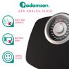 Adamson A25 Scales for Body Weight - Up to 400 LB - New - 5.3" Dial on 12.4" x 10.2" Platform - Anti-Skid Rubber Surface - Bathroom Scale Analog - Durable with 20-Year Assurance view 3