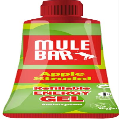 MULEBAR Box of 24 Apple plant based Energy Gels  37 g