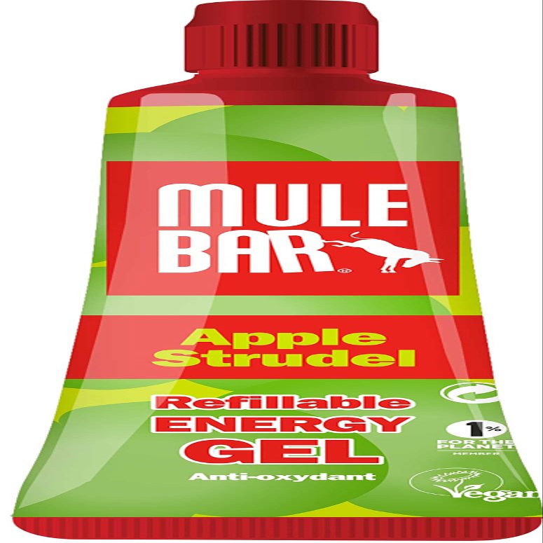 MULEBAR Box of 24 Apple plant based Energy Gels  37 g