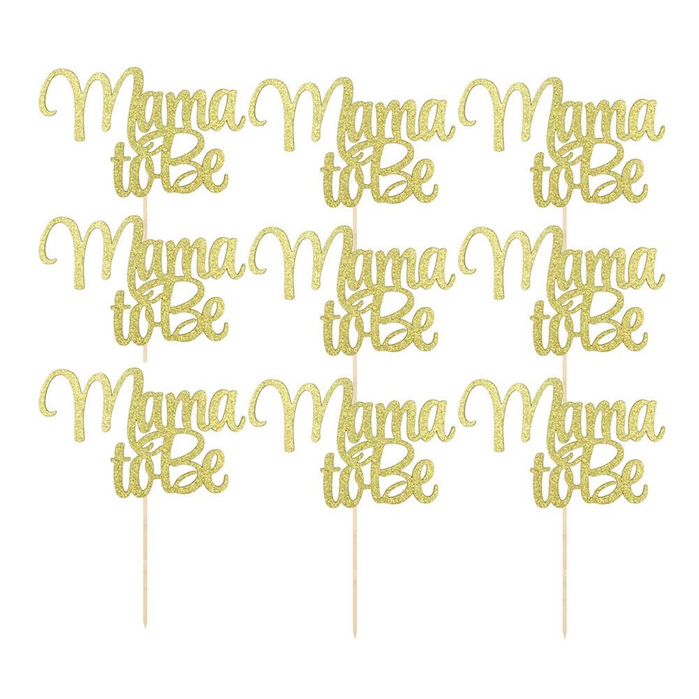 12pcs Capacillos para Cupcake Party Cake Picks Party Cake Topper Plug in Paper Cup Mother