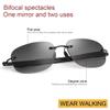 2 Pair Rimless Bifocal Reading Glasses UV400 Protection Sport Sunglasses Blue Light Blocking Lightweight Sun Readers for Unisex Men Women Outdoor Driving Safety Eyeglasses Tinted Lens Shades Eyewear view 4