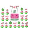 CZolden Watermelon Cake Toppers Kits One in a Melon Cupcake Topper Baby Shower 1st Birthday Supplies Watermelon Birthday Party Supplies view 1