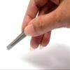 Silver eyebrow plucking tweezers slant tip for chin hair and eyelash lifting view 3