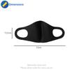 Komonee Adults Washable Reusable Black Face Mask Dustproof Cloth Mouth Cover Covering For Men Women Outdoors Indoors Cycling Ski Protection (Pack Of 10) view 2