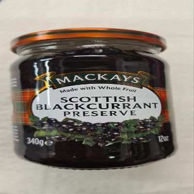 Scottish Blackcurrant Preserve 340g, Mackays.