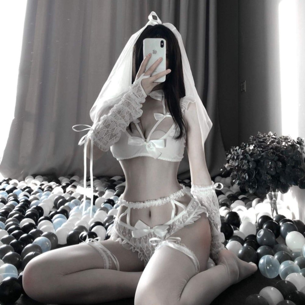 2021 latest Sexy cosplay Bikini lace wedding dress Bride uniform for sex women Erotic lingerie suit maid costume cute outfit