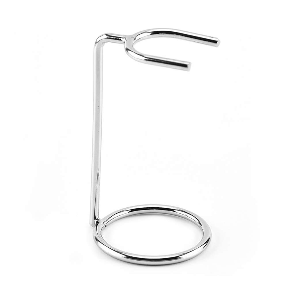 1PC Silver Stainless Steel Razor Holder Stand Brush Shaving Holder Safety Men's Shaving Razor Brush Stand with Non-slip Base