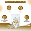 Herbal Magic's Organic Shatavari Root Powder(Asparagus racemosus)-Prized Herb in Ayurveda-"plant of 100 roots" superfood combi with milk& honey - Free from Fillers&Preservatives-300g view 3