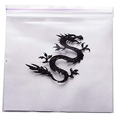 100 Resealable Baggies - Dragon Design 5cm x 5cm