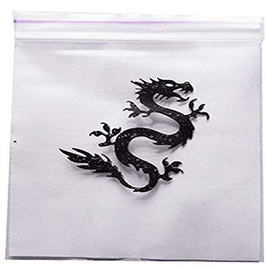 100 Resealable Baggies - Dragon Design 5cm x 5cm