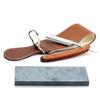 Grandslam Straight Razor Shave Ready Handmade Sharpened, 420 Steel Straight Razor Blade, 2 Layers Long Leather Canvas Strop, Sharpening Stone,2 Side Grit 3000 Waterstone Knife Sharpener view 1
