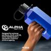 Alpha Designs 2 Pack Water Bottle (1.6L) & Protein Shaker Bottle (750ml) Bundle - Gym Gifts for Men & Women - Blue view 2