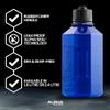 Alpha Designs 2 Pack Water Bottle (1.6L) & Protein Shaker Bottle (750ml) Bundle - Gym Gifts for Men & Women - Blue view 4