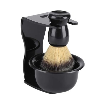 Boaby Shaving Bowl - 3 PCS Professional Men Shaving Brush + Stand/Holder + Bowl Set