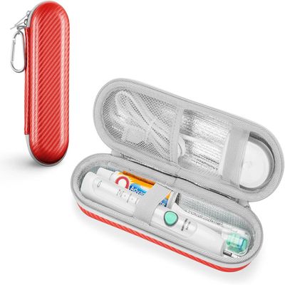 YINKE Travel Case for Philips ProtectiveClean Electric Toothbrush Oral-B/Oral-B Pro Smartseries/IOS 7 8 9/ for 1000 1500 4100 7000 Hard EVA Case Protective Cover Storage Bag (Coral Red)