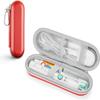 YINKE Travel Case for Philips ProtectiveClean Electric Toothbrush Oral-B/Oral-B Pro Smartseries/IOS 7 8 9/ for 1000 1500 4100 7000 Hard EVA Case Protective Cover Storage Bag (Coral Red) view 1
