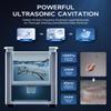 CREWORKS 240W Ultrasonic Cleaner with Heater and Timer | 10L Industrial Ultrasonic Cavitation Machine | Ultrasound Washing Machine for Professional Jewellery, Watch, Glasses Cleaning, Stainless Steel view 3