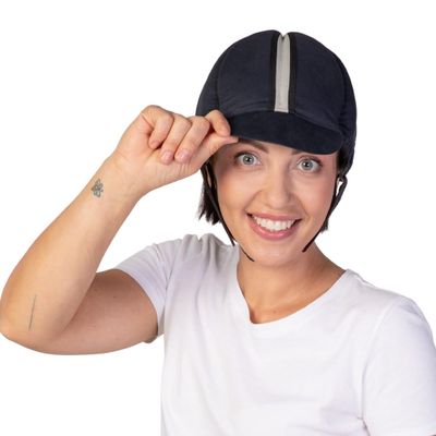 Ribcap Hardy Medical Helmet | Navy Blue | Large (59-61 cm) | Protective Medical Helmet for Adults | Padded Hat for Elderly Falls | Epilepsy Seizure Hat | Fashionable & No Stigma