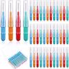 40 Counts Interdental Brush Toothpick Dental Tooth Flossing Head Oral Dental Brush Flosser Mini Tooth Cleaning Tool with Storage Box for Cleaner Braces Oral Cleaning, Red, Blue, Green, Orange view 1