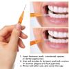 40 Counts Interdental Brush Toothpick Dental Tooth Flossing Head Oral Dental Brush Flosser Mini Tooth Cleaning Tool with Storage Box for Cleaner Braces Oral Cleaning, Red, Blue, Green, Orange view 2