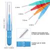 40 Counts Interdental Brush Toothpick Dental Tooth Flossing Head Oral Dental Brush Flosser Mini Tooth Cleaning Tool with Storage Box for Cleaner Braces Oral Cleaning, Red, Blue, Green, Orange view 3