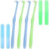 4Pcs Single Tufted Toothbrush, Interspace Toothbrushes with Travel Cover Soft Super Interdental Tooth Brush Manual for Detail Cleaning, for Orthodontic Braces, Dental Gap view 1