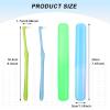 4Pcs Single Tufted Toothbrush, Interspace Toothbrushes with Travel Cover Soft Super Interdental Tooth Brush Manual for Detail Cleaning, for Orthodontic Braces, Dental Gap view 2