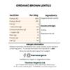 Organic Brown Lentils 500g - High Fibre, High Protein, No Additives, No Preservatives, Raw, Vegan, GMO-Free - Perfect for Soups, Salads, and Curries - Nutritious and Flavorful - Thames Organic view 2