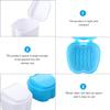 EXCEART 2pcs Storage Box Non-Toxic Odorless Case for Fake Teeth Retainers Durable Convenient Design for Travel White Light Blue view 4