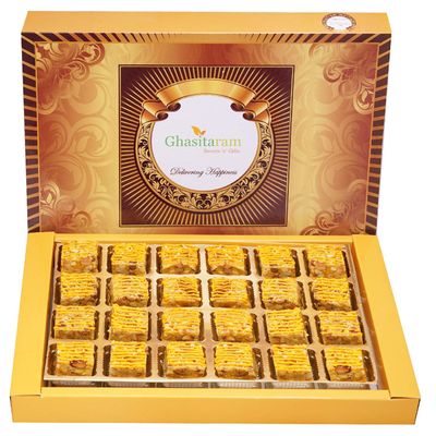 Ghasitaram Gifts Diwali Gifts - Mango Drfruit Bites 24 pcs |Diwali,Holi,Rakhi,Valentine,Christmas,Birthday,Anniversary,Gift for Her,Him,Mothers Day,Fathers Day|