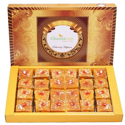 Ghasitaram Gift Holi Gifts Puffed Dryfruit Pastry Bites 800 GMS |Gift for Diwali,Holi,Rakhi,Valentine,Christmas,Birthday,Anniversary,Her,Him|