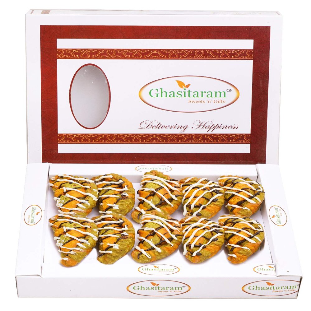 Ghasitaram Gift Holi Sweets, Holi Gifts, Holi Hamper Designer Gujiya 400 GMS |Gift for Diwali,Holi,Rakhi,Valentine,Christmas,Birthday,Anniversary,Her,Him|