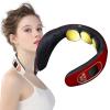 0 Outdoor Intelligent Neck Massager, Electric Pulse Neck Massager with Heat Cordless Remote Control for Neck Pain, Portable Neck Massager for Home Office Car, Ergonomic Design, Safe to Use,Red view 1