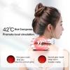 0 Outdoor Intelligent Neck Massager, Electric Pulse Neck Massager with Heat Cordless Remote Control for Neck Pain, Portable Neck Massager for Home Office Car, Ergonomic Design, Safe to Use,Red view 4