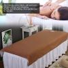 2pcs Beauty Salon Bed Sheets, Breathable Oil Resistant Waterproof SPA Massage Table Cover with a Hole, Beauty Salon Bed Sheets for Sauna Hotel Massage(Brown) view 2