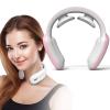 0 Outdoor Multifunction Neck Massager, Electromagnetic Pulse Neck Massager, 3 Modes & 15 Intensity Levels, Relax Muscle Relief Pain, Human Friendly Design, Portable Design for Car, Office, Home,Pink view 1