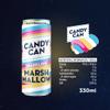 Candy Can Sparkling Marshmallow Soda,LowCalorie Vegan Soft Drink,GlutenFree Sparkling Pop, (12x330ml) Recyclable BPAFree Cans,Nostalgic Marshmallow Flavour for Light,Bubbly and GuiltFree Enjoyment view 3